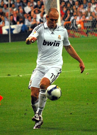 Robben in actie voor Real Madrid, 2009