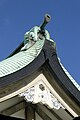 Detail on the haiden at Hōkoku, a Shinto shrine in Chuo-ku.