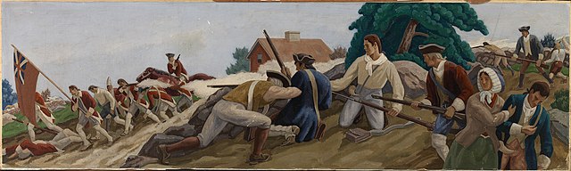 Ross Moffett's A Skirmish Between British and Colonists near Somerville in Revolutionary Times, 1937