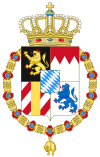 Royal Coat of Arms of Prince Adalbert of Bavaria (1828–1875) (Order of the Golden Fleece).svg