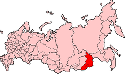 Tšitan alueen sijainti Venäjän federaation kartalla (aluejako 2007).