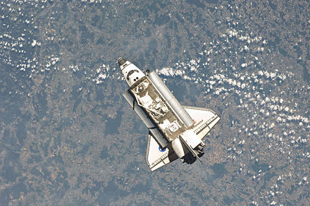 Endeavour approaches the space station.