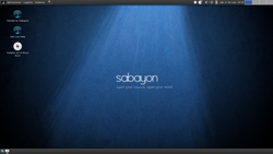 Sabayon Linux 6, med GNOME.