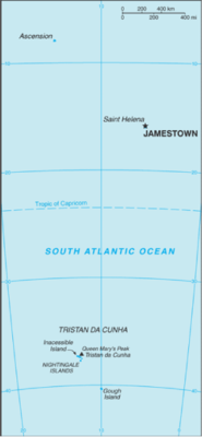 Sant'Elena, Ascensione e Tristan da Cunha - Mappa