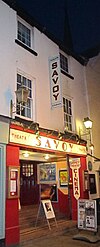 The Savoy Theatre at night Savoy Theatre Monmouth, Exterior at night.jpg