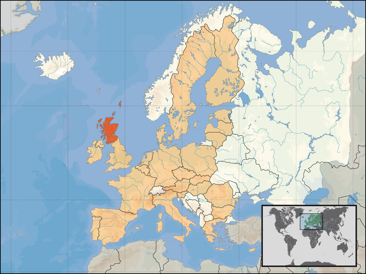 Scotland On European Map File:scotland Location Eu.png - Wikipedia