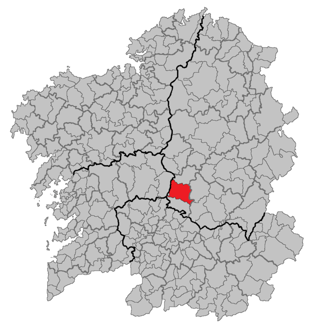 Localização de Chantada na Galiza