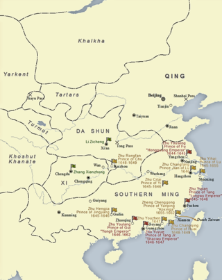 <span class="mw-page-title-main">Southern Ming</span> Rump state in China during the Ming–Qing transition