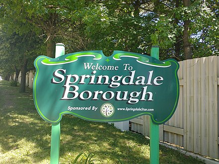 Springdale welcome sign