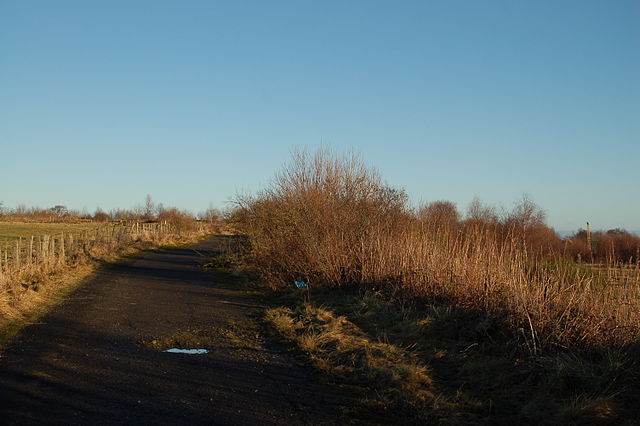 St. Cuthbert's Road, looking towards the site of Marley Hill Colliery