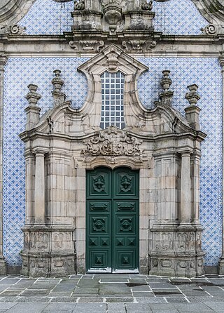 Portal of the Saint Francis of Assisi convent in Guimarães, Minho, Portugal