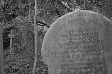 Headstone from the eastern boundary St Pancras Cemetery Headstone.JPG