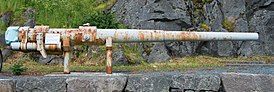 Качающаяся часть орудия, расположенного на настоящий момент на норвежском острове Самсунд