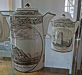 Kaffeekannen, Kupferumdruckverfahren um 1840, Museum Grünstadt