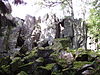 Rocks of the Steinwand mountain near Poppenhausen-Steinwand