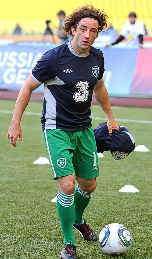 Hunt with the Republic of Ireland ahead of the UEFA Euro 2012 qualifying Group B game against Russia