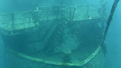 Stern of the wreck Brianna H in November 2016.