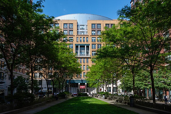 The facade as seen from Battery Park City