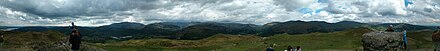 Panorama of the summit of Loughrigg Fell
