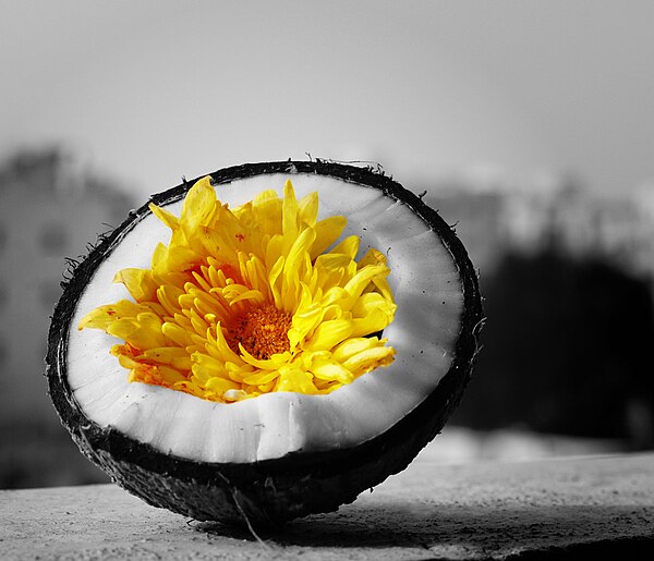 A Puthandu decoration at a Hindu temple