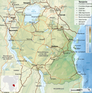 Tanzania map