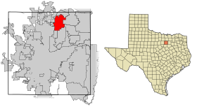 Tarrant County Texas Incorporated Areas Keller highlighted.svg