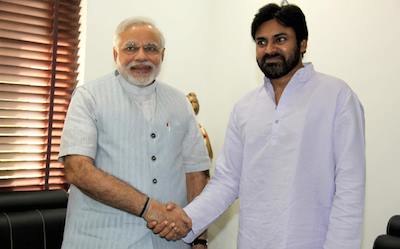 Kalyan with Narendra Modi, Prime Minister of India