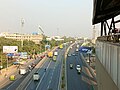 Thumbnail for File:The Grand Trunk Road in Shahdara, Delhi, viewed from the Welcome Metro Station of Delhi Metro's Red and Pink Lines.jpg