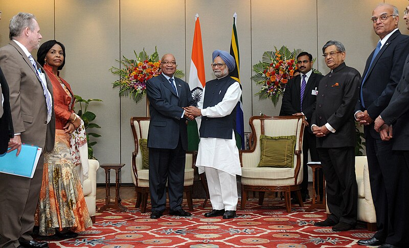 File:The Prime Minister, Dr. Manmohan Singh at a bilateral meeting with the President of the Republic of South Africa, Mr. Jacob Zuma, on the sidelines of the BRICS Summit, in New Delhi on March 29, 2012 (1).jpg