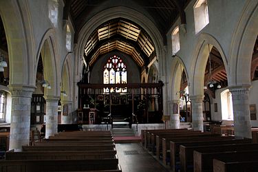The church's interior. The interior of the Church of St Mary the Virgin, Twyford, Hampshire (5868439599).jpg