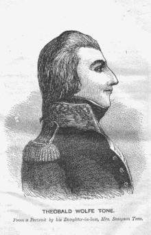 Theobald Wolfe Tone tarafından siyah beyaz gravür.