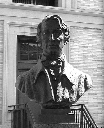 A photo of a bust of Henry David Thoreau from ...