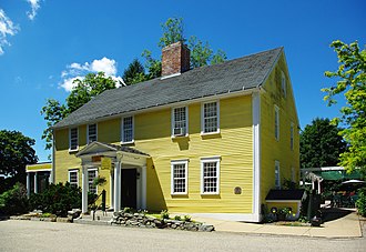 Hill-Woodman-Ffrost House (Three Chimneys Inn - ffrost Sawyer Tavern), ca. 1649, one of the oldest houses in New Hampshire Three Chimneys Inn, Durham NH 1.jpg