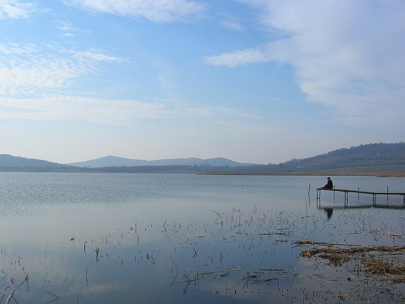 File:Tihany inside lake.jpg