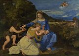 Titian, The Aldobrandini Madonna, 1532年頃 date QS:P,+1532-00-00T00:00:00Z/9,P1480,Q5727902