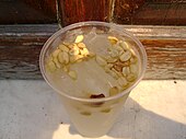 Tuba fresca from Colima, Mexico; a non-alcoholic drink made from coconut sap derived from Philippine tuba Tuba Colima.JPG