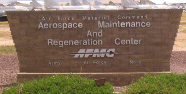 Welcome sign at AMARC before its 2007 name change.