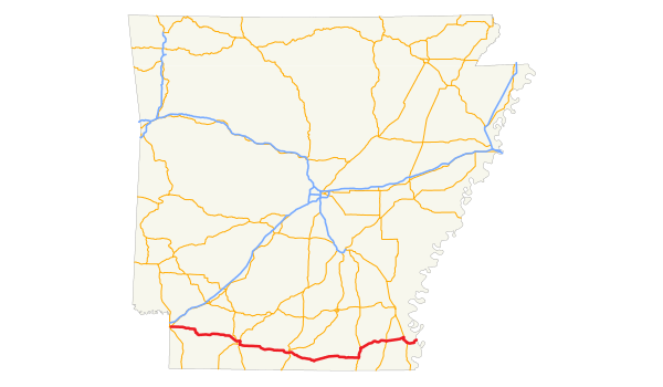 Us Highway 82 Map U.s. Route 82 In Arkansas - Wikiwand