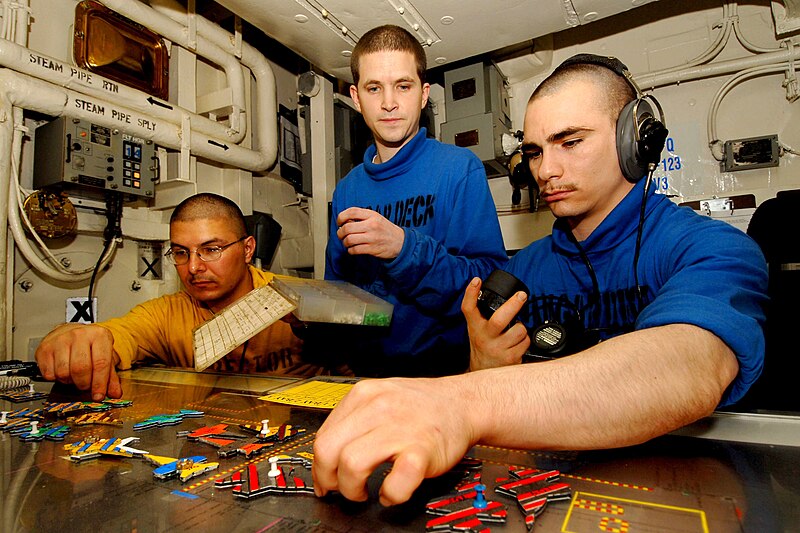 File:US Navy 070322-N-7780S-006 From left to right, Aviation Boatswain's Mate 3rd Class Edward Gonzales, Aviation Boatswain's Mate Airman Thomas Gerald and Aviation Boatswain's Mate 3rd Class Dusty Garcia maintain the.jpg