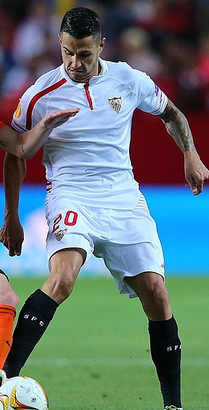 Vitolo with Sevilla in 2016