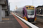 Thumbnail for File:VLine VLocity departing Platform 3 towards Southern Cross Station at Sunshine Railway Station, Sunshine.jpg