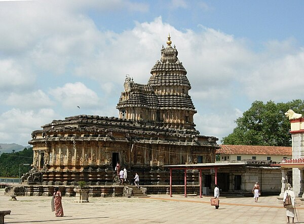 The Vidyashankara temple at Sringeri Sharada Peetham, Sringeri, Karnataka, a historic center of the Smarta Tradition.