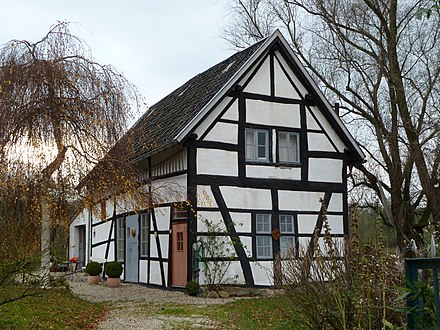 Traditional timber framed houses are a common and picturesque sight in many villages