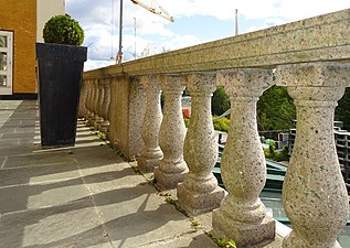 Terrassens balustrad.