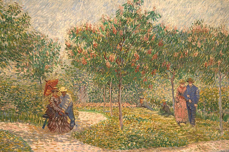 File:WLANL - ronkerkhoven - Verliefde paartjes in het park Voyer d'Argenson te Asnières (detail 1). Vincent van Gogh (1887).jpg