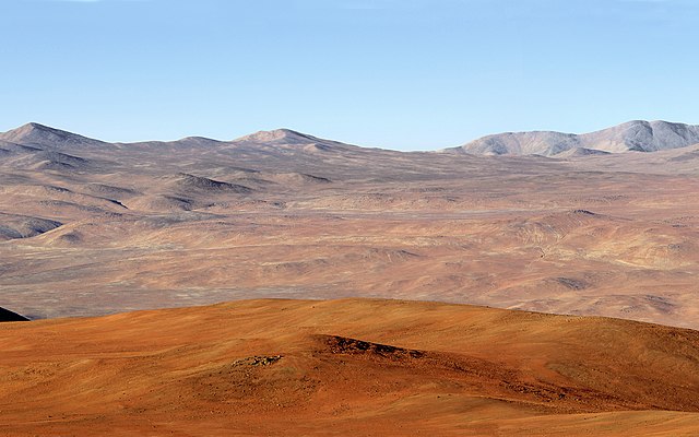 Atacama, the world's driest non-polar desert, part of the Arid Diagonal of South America