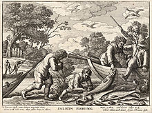 Seine fishing for salmon - Wenzel Hollar, 1607-1677 Wenceslas Hollar - Salmon fishing (State 1).jpg