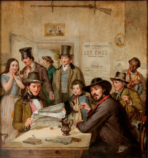 File:William Sidney Mount, painting, "California News", 1850.tif