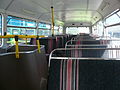 The interior of Wilts & Dorset 721 (G721 WDL), a Leyland Olympian on loan to Southern Vectis at the time in Newport, Isle of Wight bus station on route 1. At the time of photographing it was Cowes Week meaning the Fountain Quay in Cowes was closed and larger buses could be used on the route.