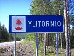 Ylitornio welcome sign